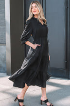Natasha Sleeve Tiered Maxi Dress