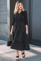Natasha Sleeve Tiered Maxi Dress